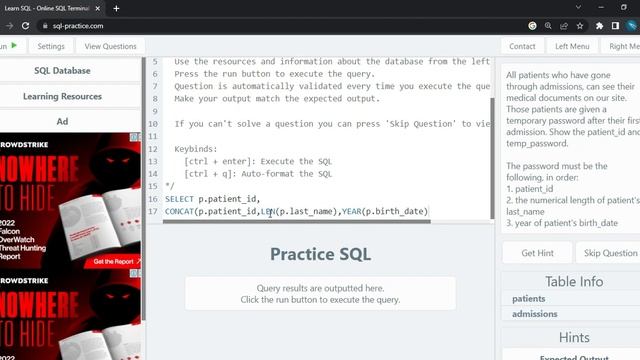 SQL Practice - CONCAT in SQL || DISTINCT || INNER JOIN || JOIN смотреть онлайн