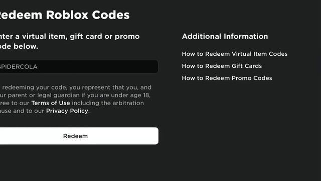 (PROMO CODE ITEM) How To Get SPIDER COLA | ROBLOX смотреть онлайн