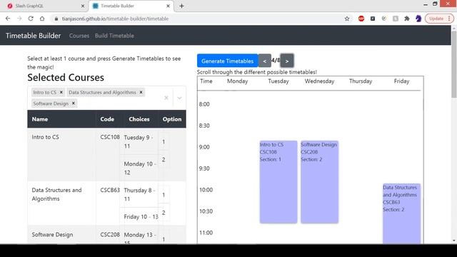 Automatic Timetable Generator - Slash GraphQL Hackathon Submission смотреть онлайн