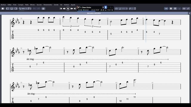 BACHATA EN FUKUOKA - TAB GUITARRA