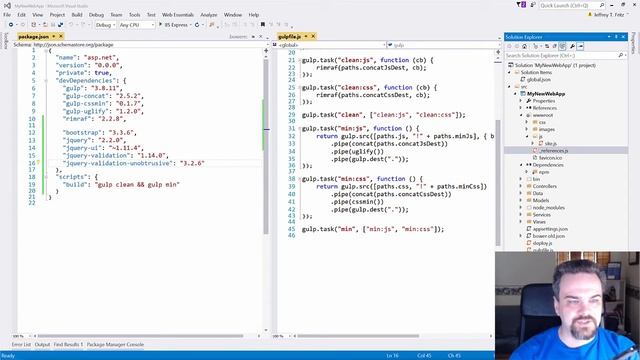 Fritz's 10 Minute Tips - ASP.NET Core, npm and Gulp, Part 2 смотреть онлайн