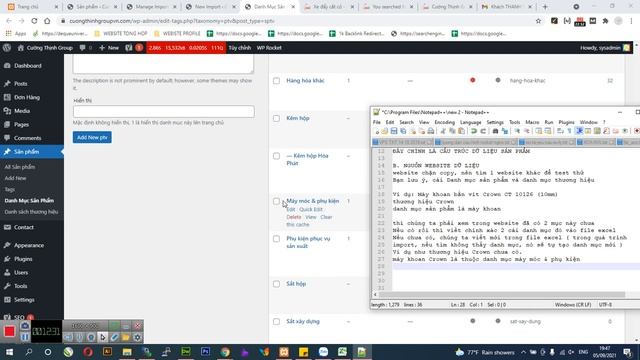 Quá trình thêm mới sản phẩm từ file excel sử dụng WP ALL IMPORT смотреть онлайн