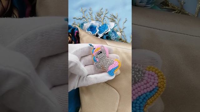 Единорог детская брошь подарок девочке, дочке. Unicorn brooch pin ??? смотреть онлайн