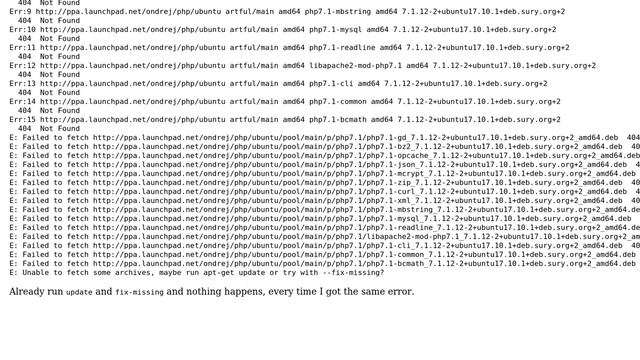 Unable to install php7.1-bcmath on ubuntu 17.10 смотреть онлайн