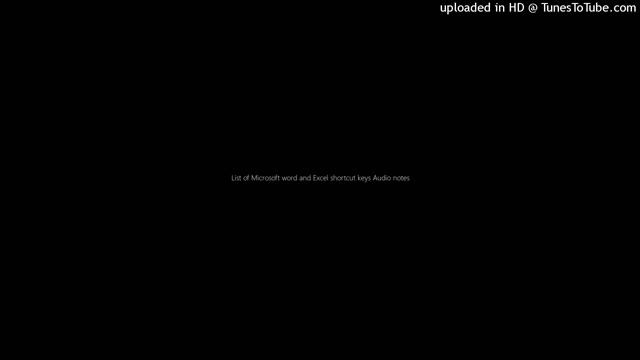 List of Microsoft word and Excel shortcut keys Audio notes смотреть онлайн