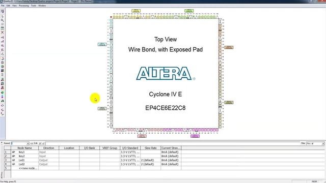 Выпуск 1. Почти пустой проект на FPGA Cyclone IV EP4CE6E22C8N смотреть онлайн