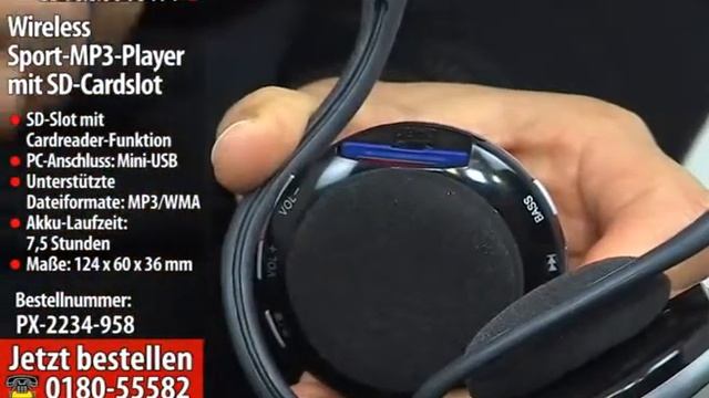 Q-Sonic Wireless Sport-MP3-Player mit SD-Cardslot смотреть онлайн