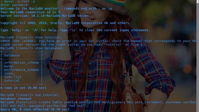 MySQL3 Membuat tabel dan tipe data смотреть онлайн