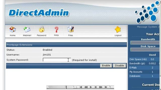 Installing FrontPage Extensions in DirectAdmin смотреть онлайн