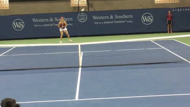 K. Nara/Anatasia Pavlyunchekova warmup. Western & Southern Open 2016 смотреть онлайн
