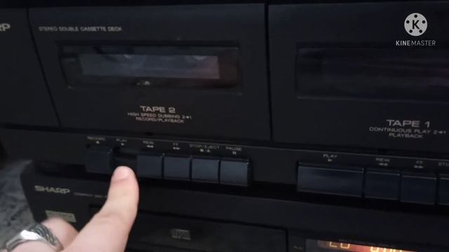 Sharp cms-150cd / виниловый проигрыватель / CD / FM / кассеты + встроенный интегральный усилок. смотреть онлайн