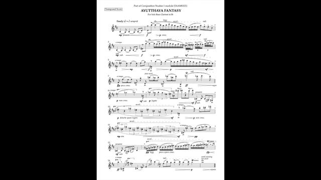 MATHAWAPHAN: Ayutthaya Fantasy for Solo Bass Clarinet in Bb (2023) смотреть онлайн