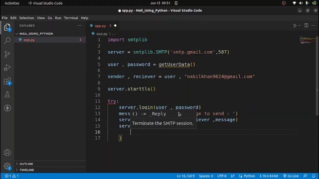How to send mails using python || Python Project for beginners смотреть онлайн
