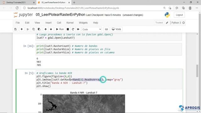 05 Leer una imagen de satélite y calcular NDVI en Python смотреть онлайн