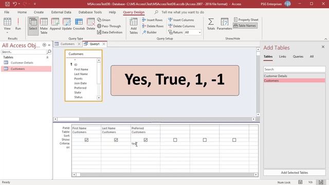 Criteria for Yes No Fields in MS Access - Office 365 смотреть онлайн