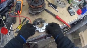 Пропала зарядка, горит лампа аккумулятора, ремонт генератора Nissan Primera P12