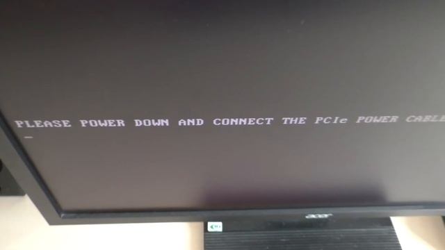 Please Power Down And Connect The Pcie Power Cable For This Graphics Card при включении