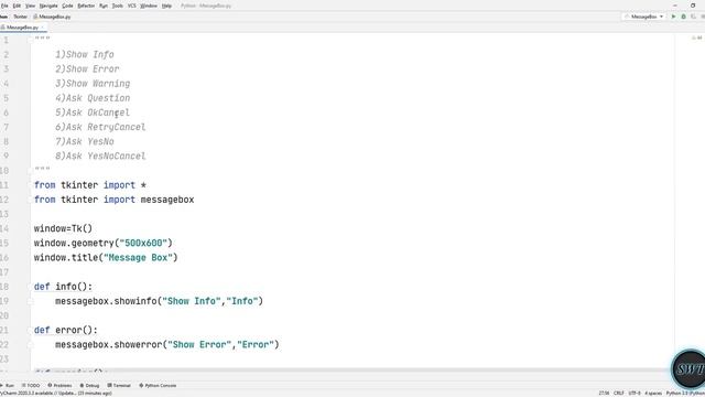 How to use Message Box in Python (Tkinter) ? | Tamil смотреть онлайн