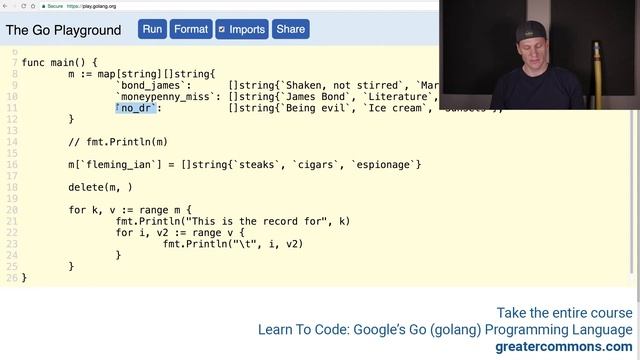 Delete From Map Golang смотреть онлайн