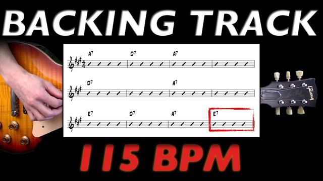 Backing Track - Blues A7 (115 bpm) смотреть онлайн