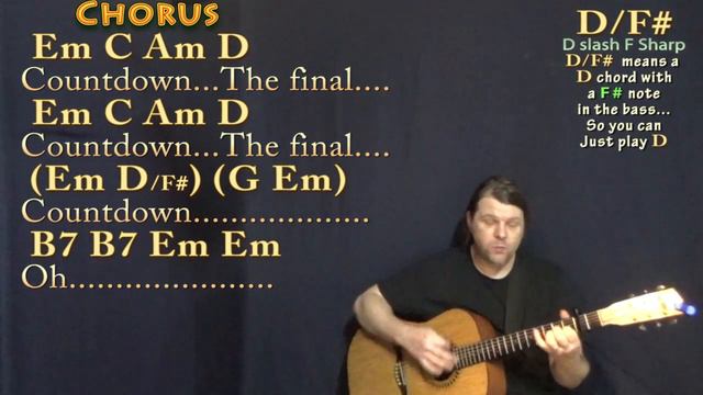 Final Countdown (Europe) Guitar Cover Lesson with Chords/Lyrics - Capo 2nd Fret смотреть онлайн
