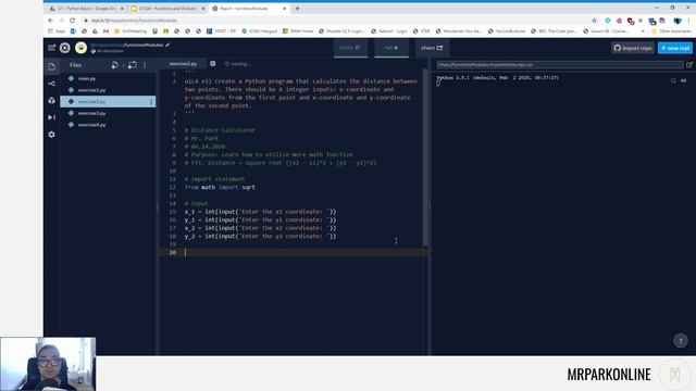 Distance Between Two Points | Python Basics U1L4 смотреть онлайн