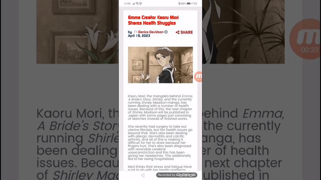 Emma Creator Kaoru Mori Shares Health Struggles смотреть онлайн