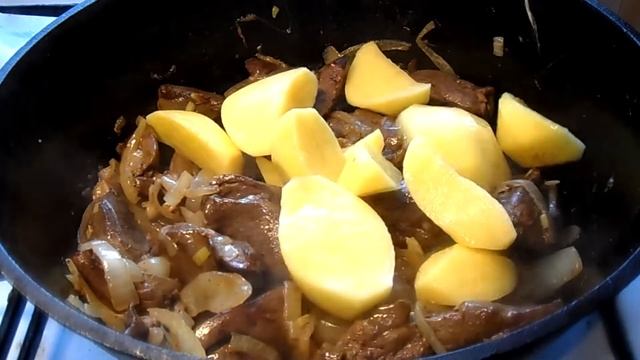 Как приготовить индюшиные потроха, быстро и вкусно?Смотрим.Картошка с индюшиными потрохами. смотреть онлайн