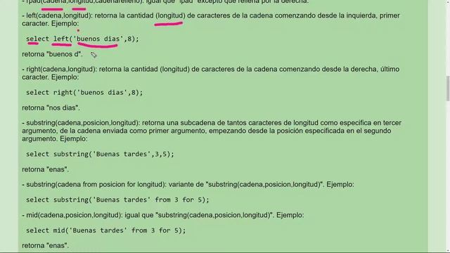 MySQL Ejercicio: 172 Funciones para Manipular Texto lpad(), rpad(), left(), right(), y substring() смотреть онлайн