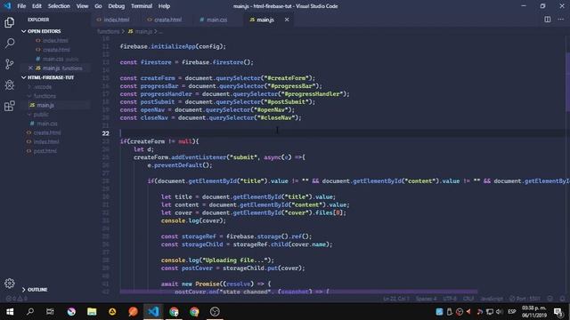 Build a Web App using HTML / CSS / JS & Firebase #3 (Sidenav functionality and gettting the posts) смотреть онлайн