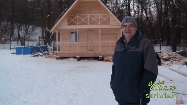 Видео отзыв - Баня 11 из профилированного бруса в стиле Шале смотреть онлайн
