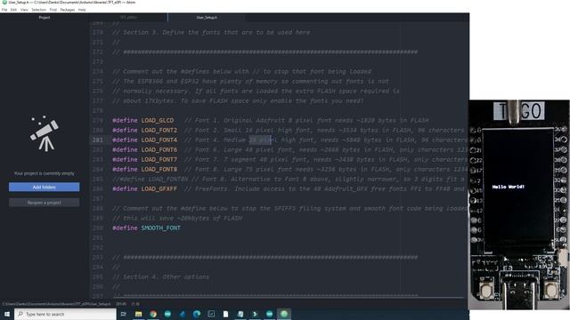 How to use TFT_eSPI library and ESP32 (PROGRAMING TUTORIAL PART 1.) смотреть онлайн