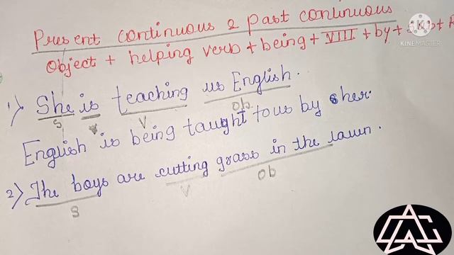 How to change present continuous and past continuous into passive voice.change the voice смотреть онлайн
