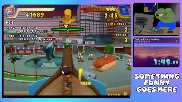 [FWR] Backyard Skateboarding Boardwalk Any% IL Speedrun in 3:37 (Original/Hacked Save) смотреть онлайн