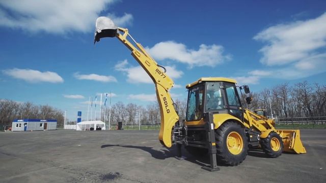 Экскаватор погрузчик SDLG B877 смотреть онлайн
