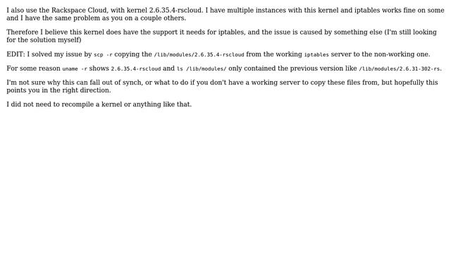Ubuntu: How can I fix the iptables error message "unable to initialize table 'filter'"? смотреть онлайн