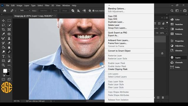 How to Remove Double Chin with Photoshop - A Quick and Easy Tutorial смотреть онлайн