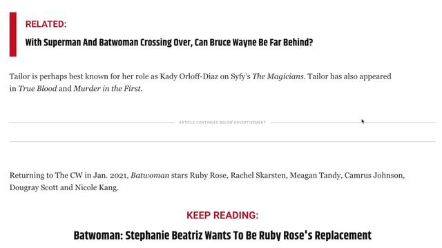 Replace Ruby Rose On Batwoman? Jade Tailor Says Yes смотреть онлайн