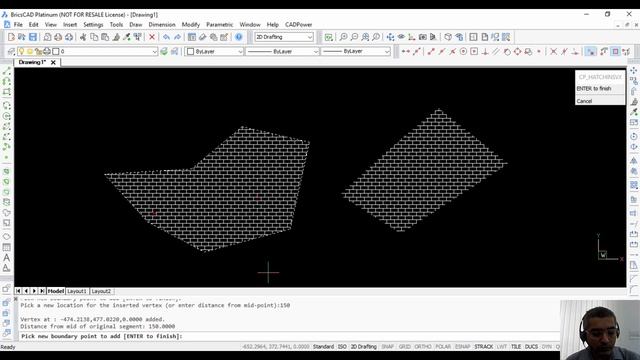 CP_HATCHINSVX & CP_HATCHDELVX : How to insert and delete a vertex from HATCH in BricsCAD смотреть онлайн