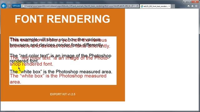 Export Kit PSD: Browser Text Rendering смотреть онлайн