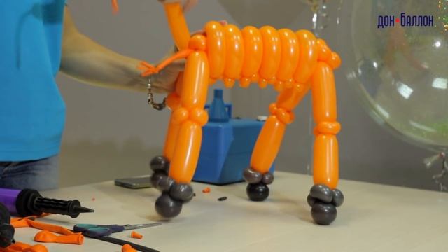Искусство Аэродизайна. Урок №43. Жираф из воздушных шаров (твистинг) смотреть онлайн