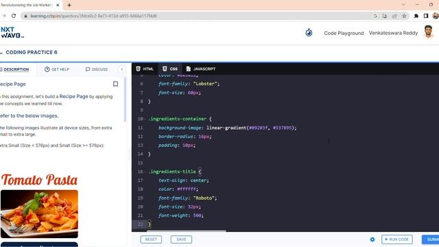 Javascript coding practice 6 || Recipe page || nxtwave ccbp 4.0 || #javascript #india #ccbp смотреть онлайн