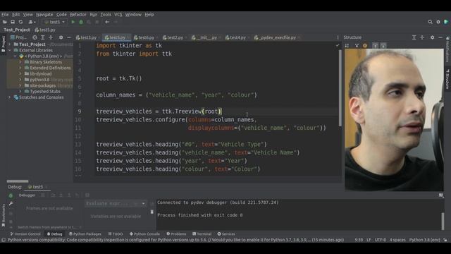 Tkinter - Treeview Configure Columns And Headers