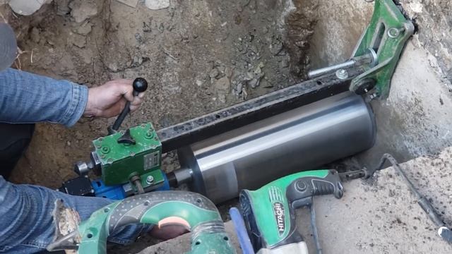 Алмазное сверление отверстия в фундаменте под канализацию смотреть онлайн