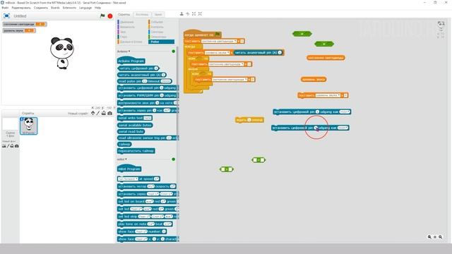 Программирование Arduino на Scratch 2.0 — Включаем и выключаем свет по хлопку в ладоши. Датчик звук смотреть онлайн