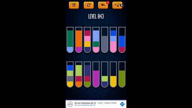 Water Sort Puzzle - Color Liquid Sorting Game Level 843 Solution смотреть онлайн
