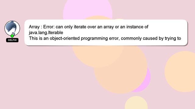 Array : Error: can only iterate over an array or an instance of java.lang.Iterable смотреть онлайн