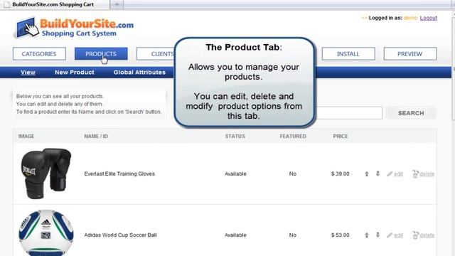 BuildYourSite.com Advanced Shopping Cart | Online Store | смотреть онлайн