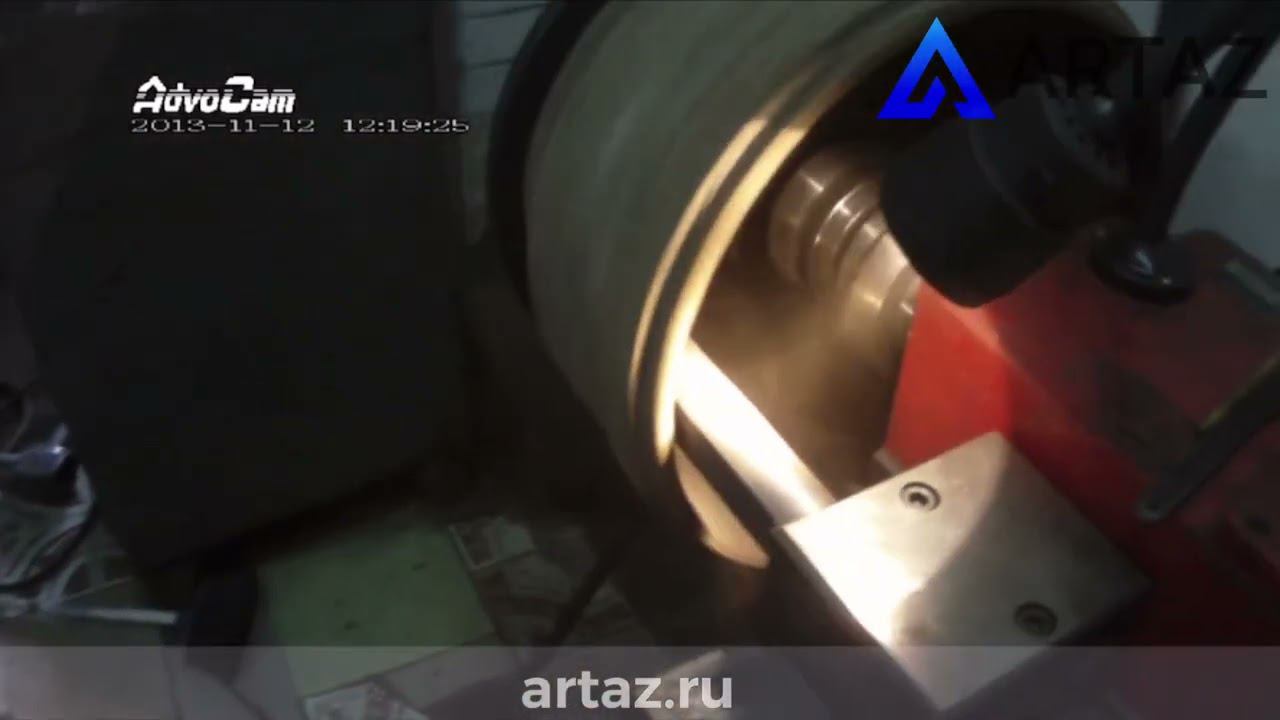 Станок для проточки тормозных дисков и барабанов СО снятием Титан ТТН-420 в работе смотреть онлайн