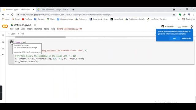 Image Thresholding using OpenCV & google Colab الشرح بالعربية смотреть онлайн